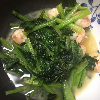 小エビと小松菜の炒め物